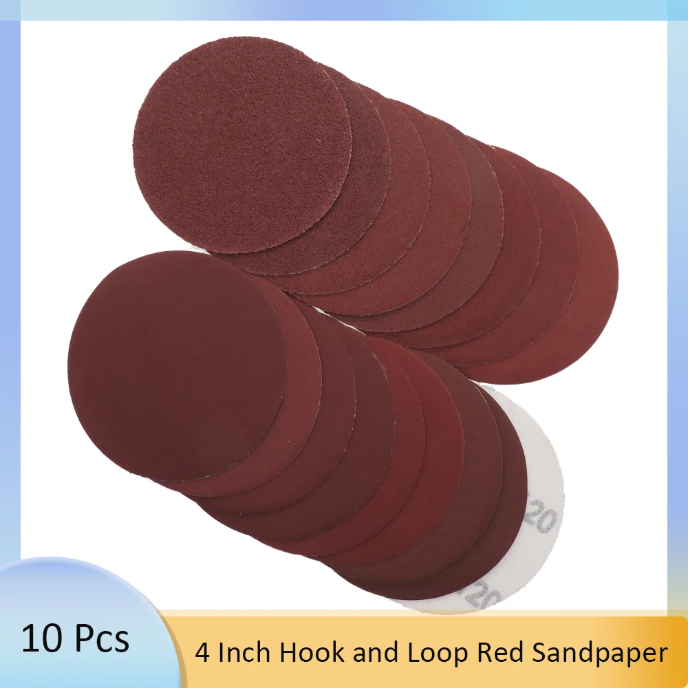 

4 Inch Sandpaper Hook and Loop Sanding Disc Dry Polishing 100mm Round Grinding Paper for Rotary Grinder Tools Alumina Abrasive