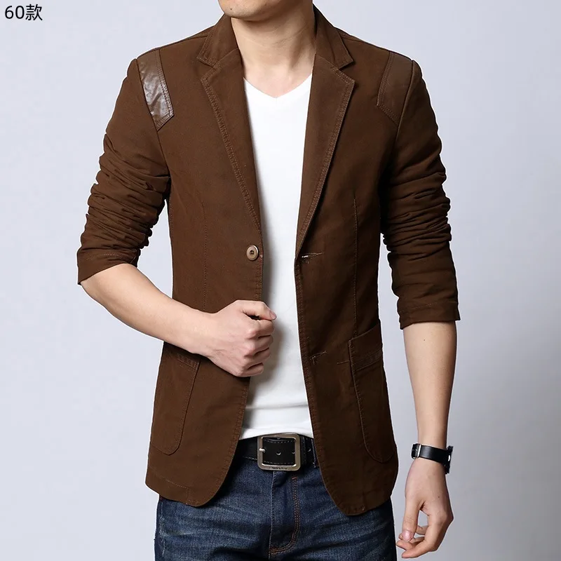 GIOIOLeisure suits for men，2025New Korean-Style Slim-Fit Cotton Suit，Fashionable Versatile Casual Top Jacket