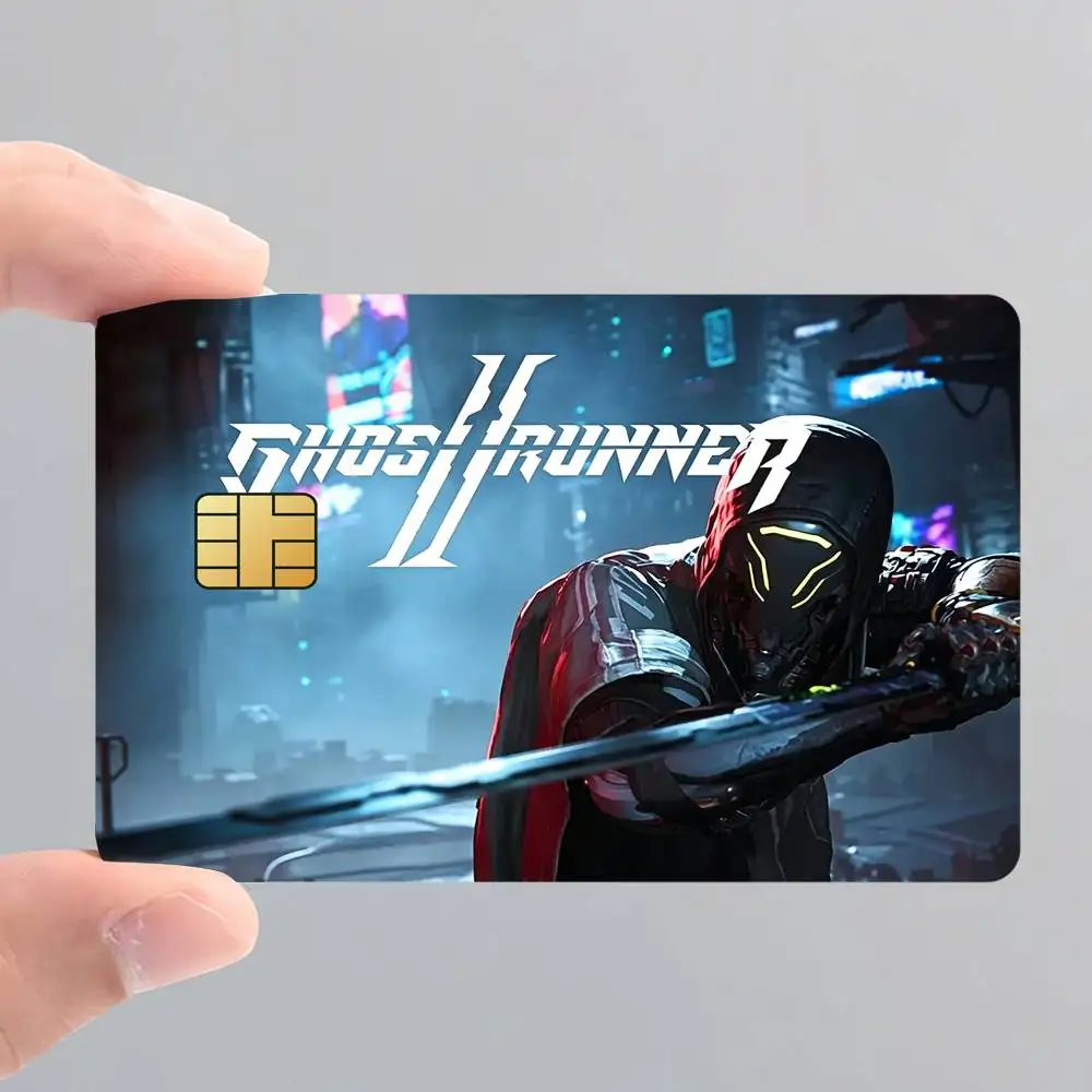 Game Ghostrunner 2 Card Stickers for Bank Access Protective Waterproof Film Cover Sticker Surprise Gift