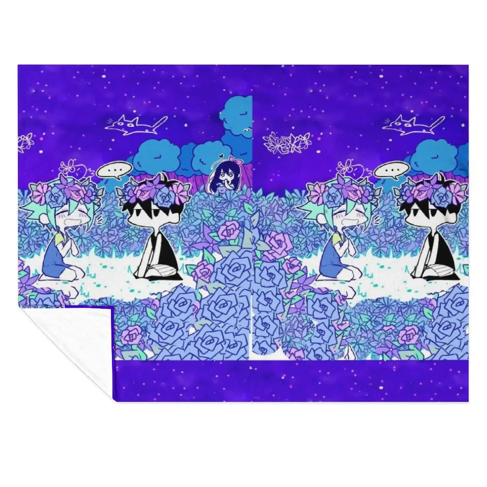

Omori Basil And Folower Sticker - Omori Basil And Folower Poster Throw Blanket Giant Sofa Soft Beds Stuffeds Thins Blankets
