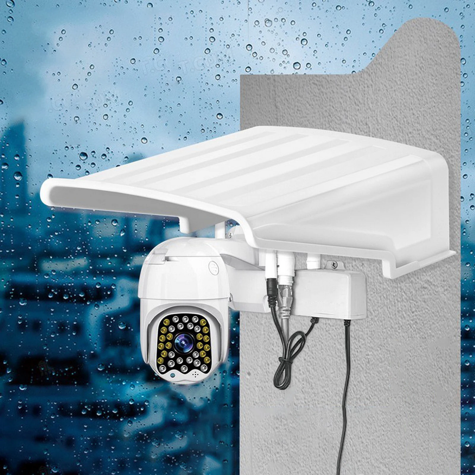 Surveillance Camera Rain Cover with Durable and Lightweight Material Protective Roof Suitable for Most Camera Models