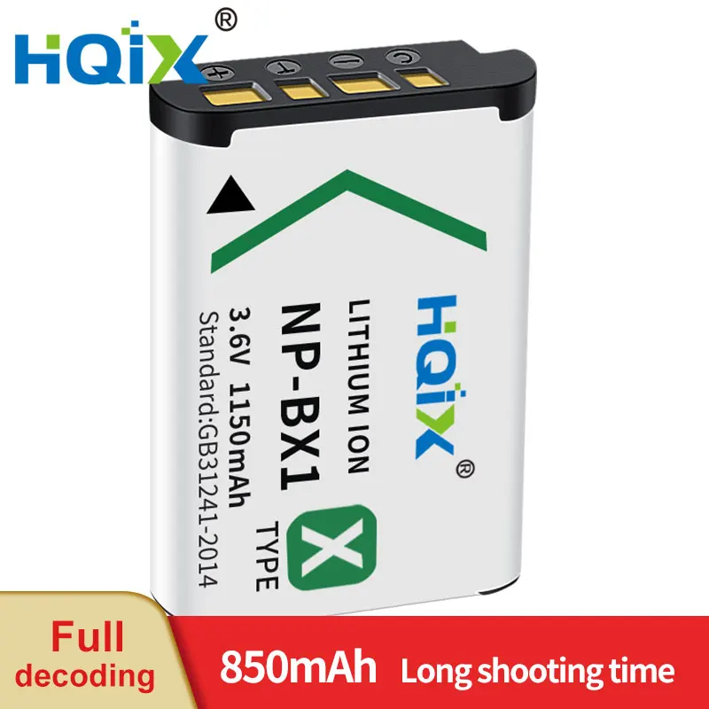 HQIX dla Sony HDR- CX450 AS20 AS50 AS100VR CX240 PJ410 MV1 WX700 PJ275 PJ440 ZV1 ZV-1 kamera NP-BX1 ładowarka