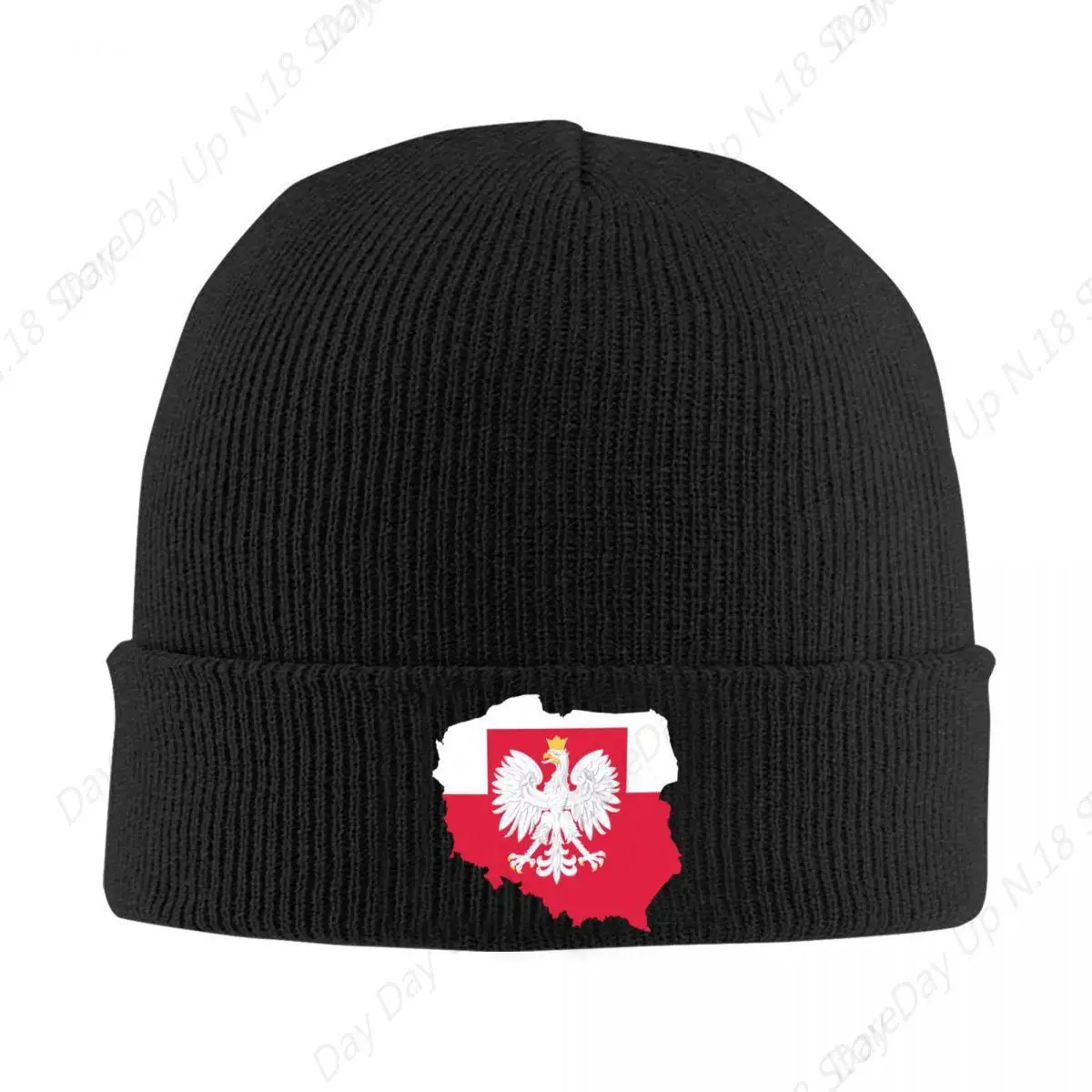 Poland Flag Map Bonnet Hat Hip Hop Knitting Hat Men Women Unisex Polish Patriotic Winter Warm Skullies Beanies Caps