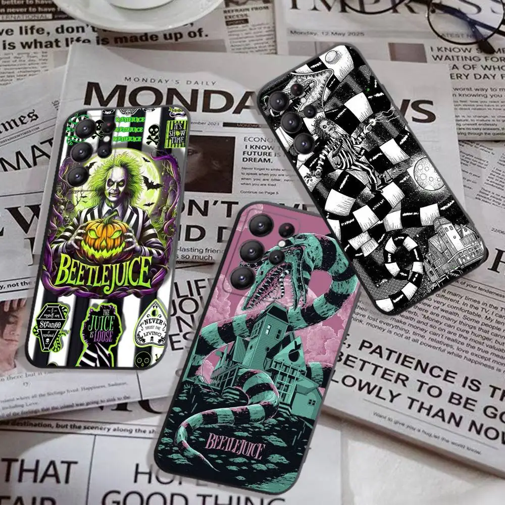 Funda de teléfono Tim Burton Horror B-Beetlejuice Sandworm para Samsung S 24 Fe 25 Ultra Plus 20 Lite 21 30 22 23 24 22 Ultra 5G