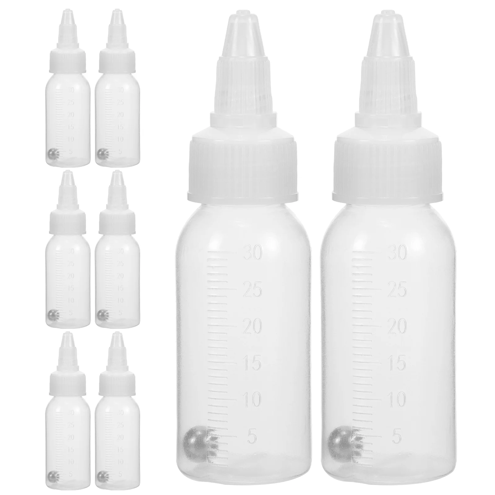 

10 Pcs Paint Dispensing Bottles Oil Palette Empty Airbrush Storage Dispenser Plastic Container