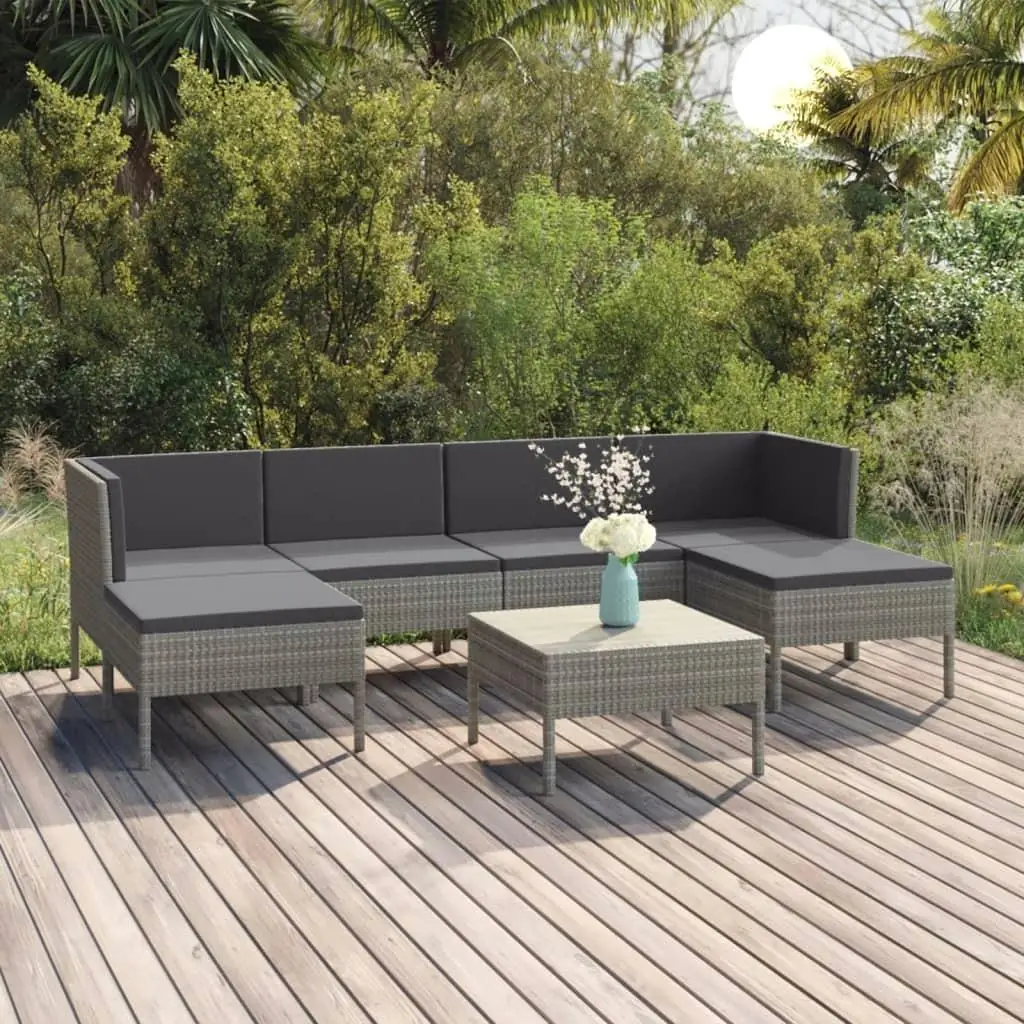 

Stylish Grey Anthracite Garden Lounge Set Outdoor Furniture Sofa Set with Cushions for Relaxation