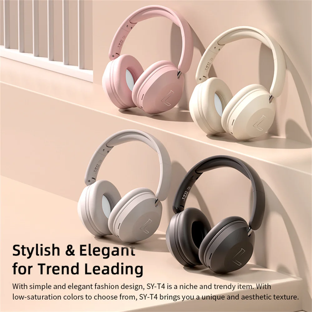 T4 Foldable Over Ear Headphones 15 Hrs Wireless/Wired Stereo Sound Headsets With Deep Bass 40mm Neodymium Drivers