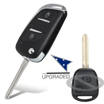 FLYBETTTER OEM 10 ks náhradní pouzdro na klíče s transpondérovým klíčem pro Toyota Camry Corolla RAV4 Reiz RAV4 10 nejlepší prodej Výměna klíče u Toyoty Verso - №7