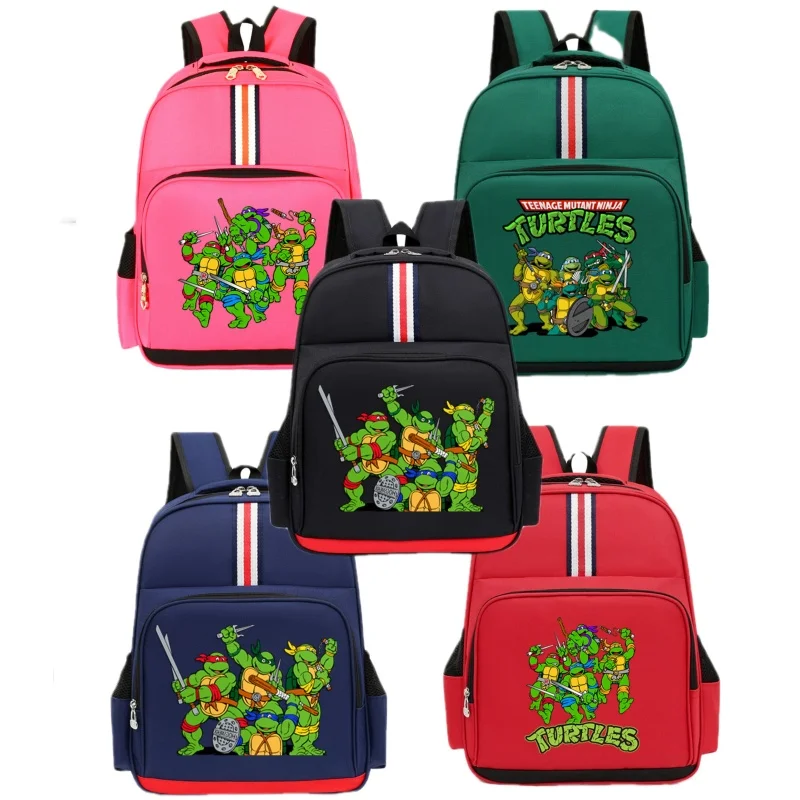 Teenage Ninja Turtle Backpack Anime Cartoon Print Kids Boys Girls Large Capacity Primary School Bag Student Storage Knapsack