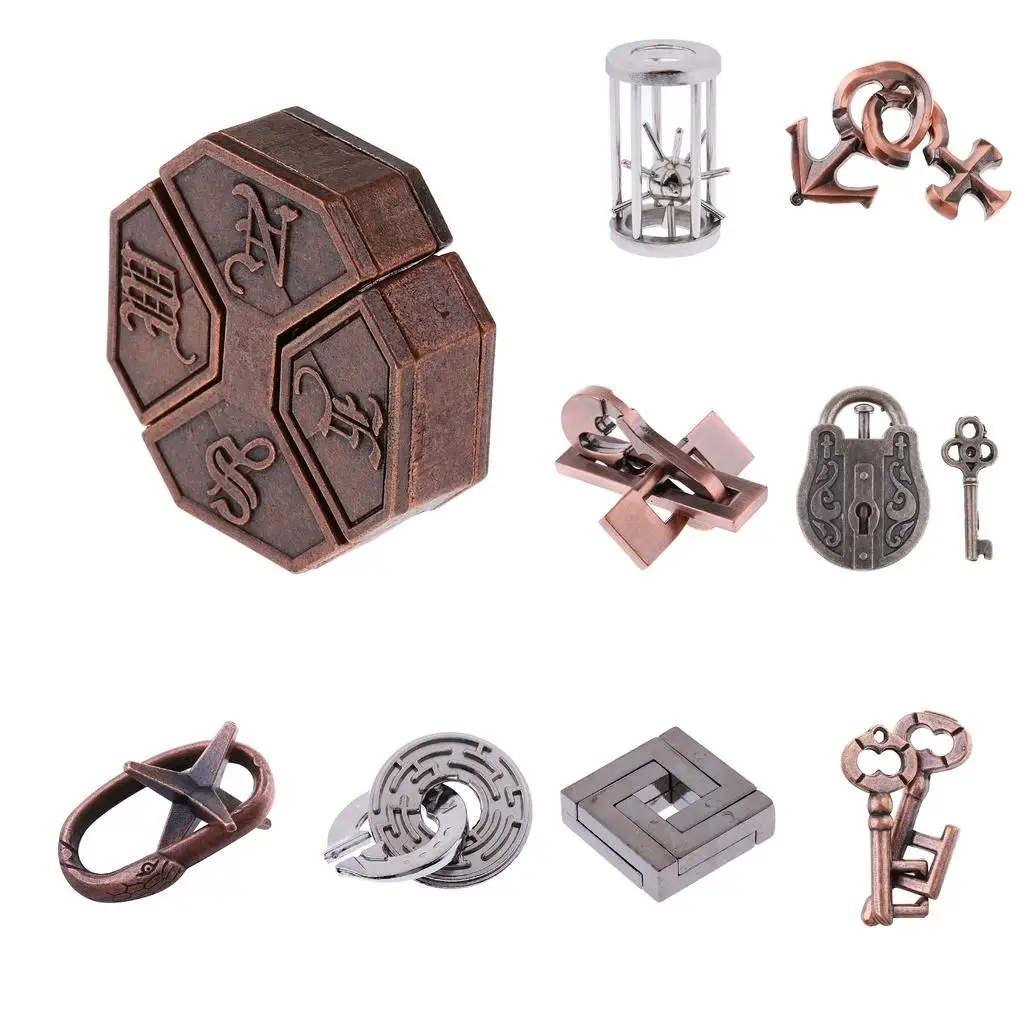 Puzzle Metall Denksportaufgaben Puzzles Mind Game Spielzeugset für Jugendliche und Erwachsene