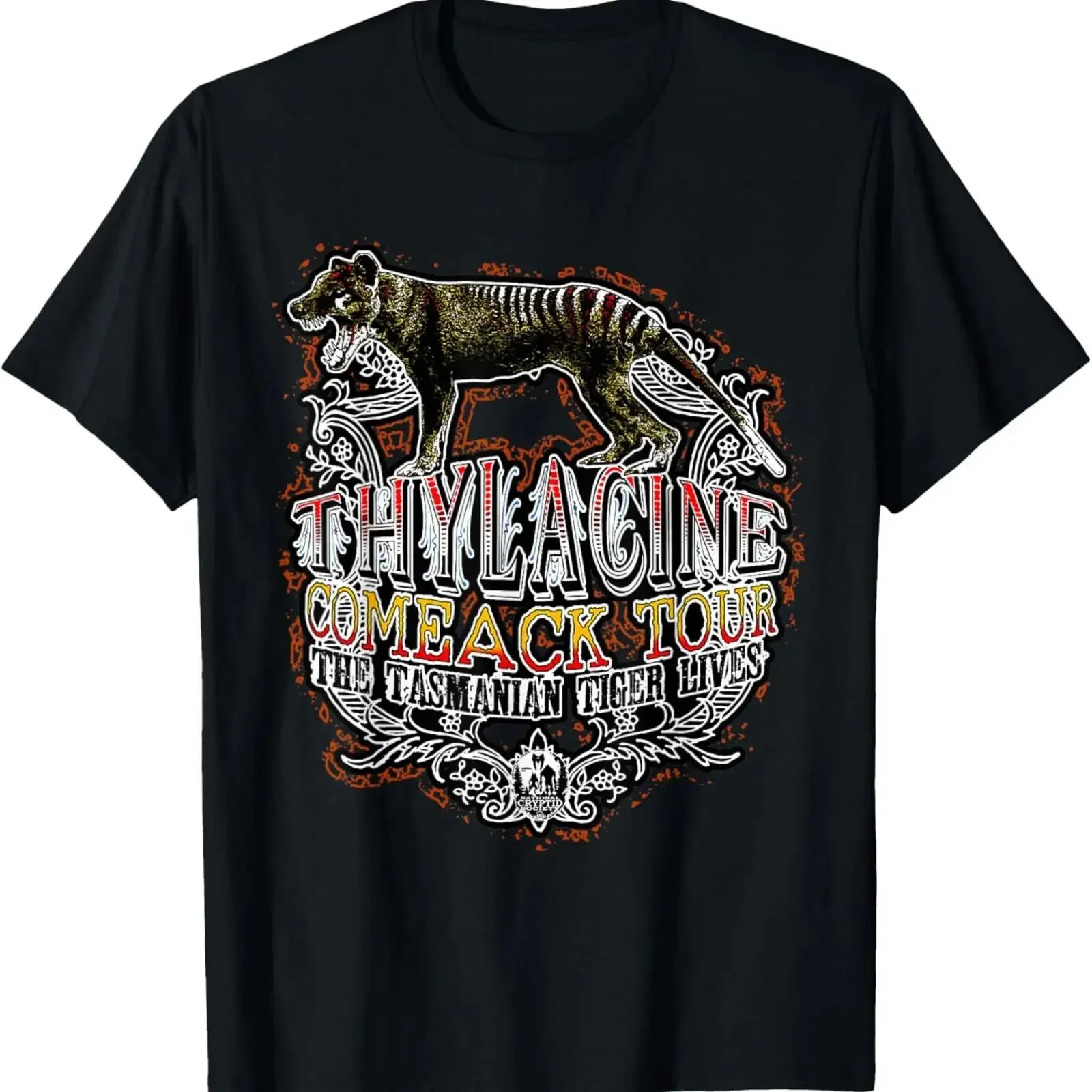 Thylacine the Endangered Tiger of Tasmania Lives T Shirt vintage Washed graphic Stylish Breathable homme Top For Everyday Wear