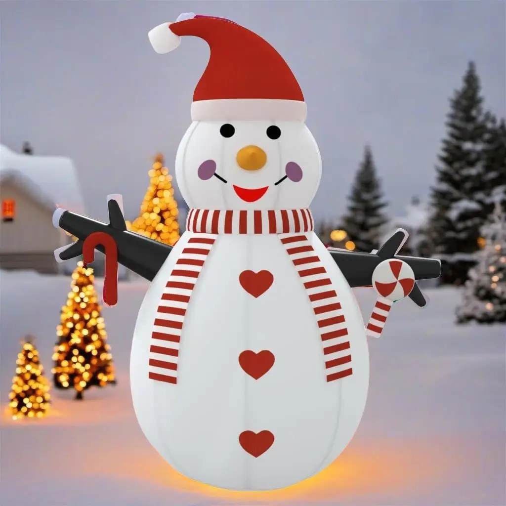 

12ft Inflatable Snowman with Lights - Holiday Decor for Christmas Yard Display