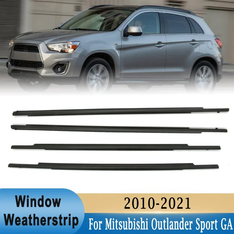 

Наружная уплотнительная лента для окон Mitsubishi Outlander Sport GA 2010-2021, 4 шт., резиновый ремень для боковых дверей и стекла, молдинг, отделка, уплотнение