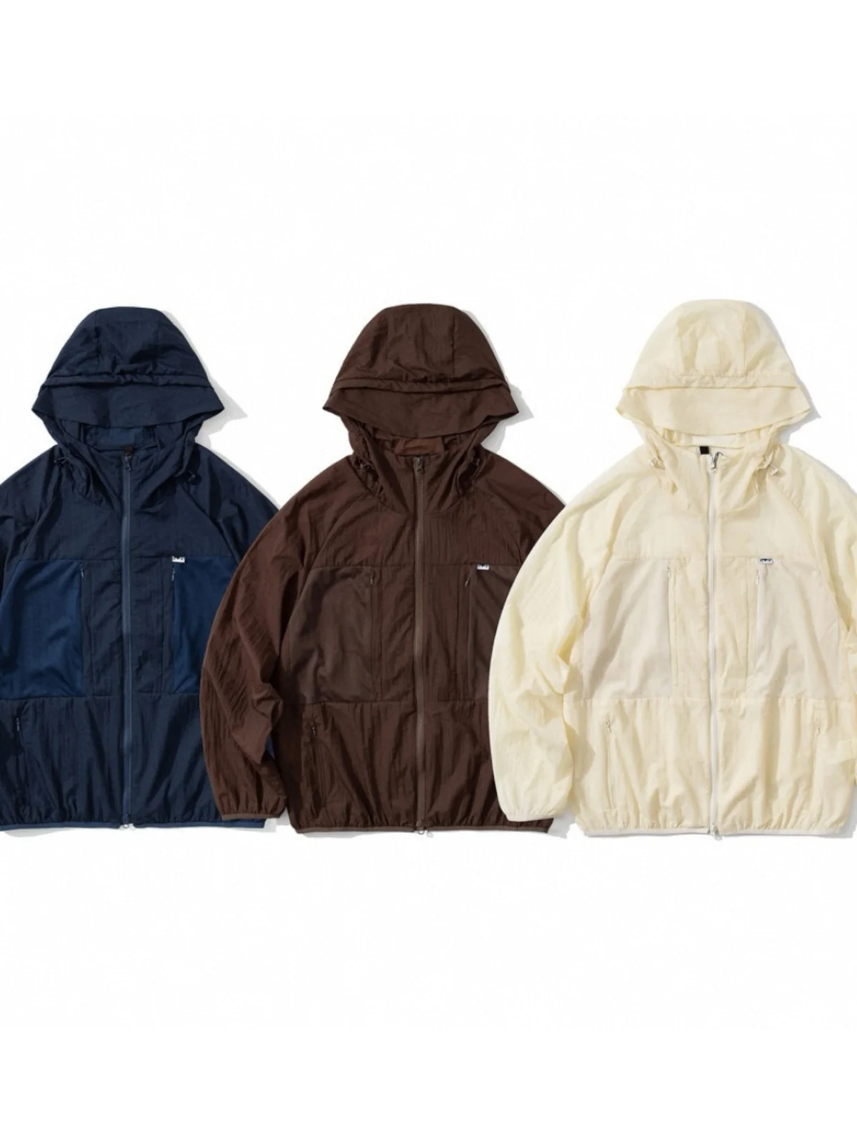 

Lightweight Outdoor Spor Hooded Jaet ex Loose Fit Breathable UV Protection Windbreaker Spring Summer Polyester Fiber