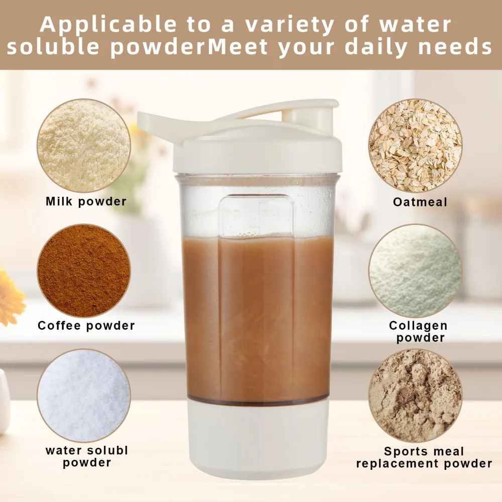 Электрическая самоперемешивающаяся кружка, шейкер для молочного коктейля с протеиновым порошком, чашка-шейкер с USB-зарядкой и шкалой, чашка для воды на 15 унций, без BPA