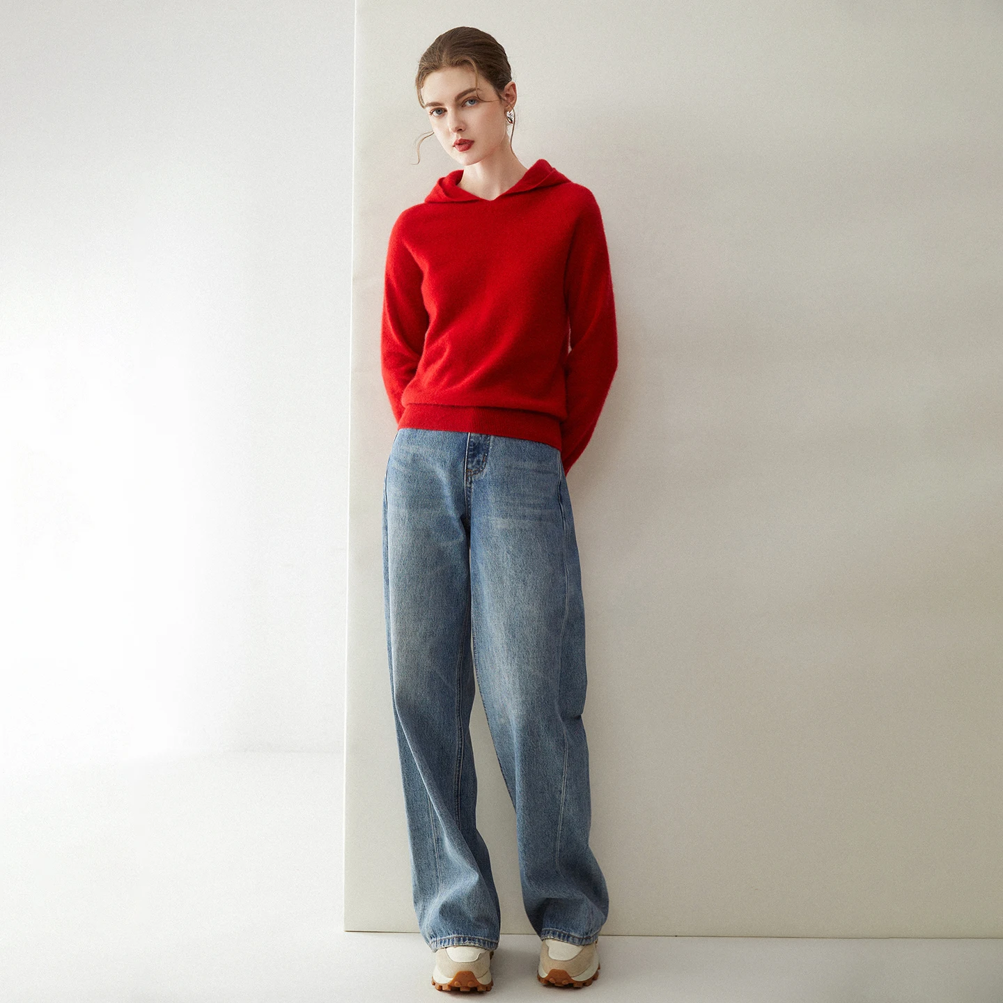 2024 Luxe Dames Truien Met Capuchon 100% Geit Kasjmier Trui Casual Mode Kasjmier Truien Lente Herfst Winter Hoodie