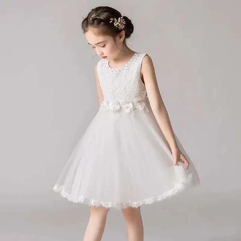 

Girl's Princess dress Children's Day Birthday Party Lace Bubble skirt Summer style Dress