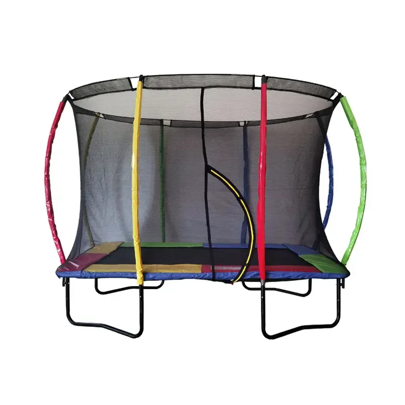 Factory Wholesale High Quality PVC Protective Net Stainless Steel Frame 6-16ft Big Rectangular Gymnastic Professional Trampoline