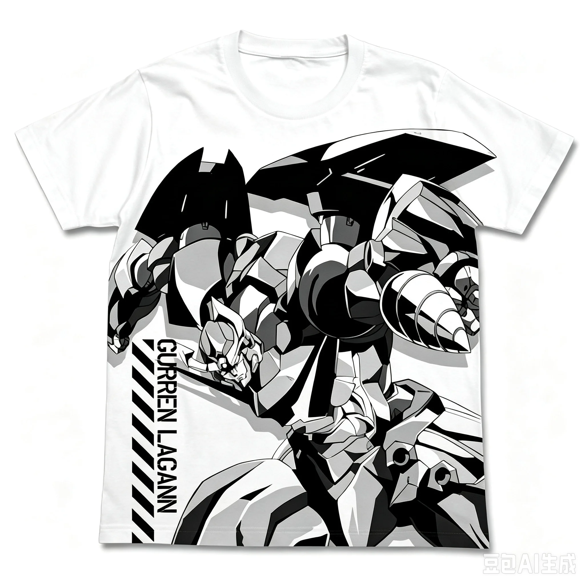 Tengen Toppa Casual T-shirt Oversized Unisex T-shirt Streetwear Trendy Cotton New Model personality Clothes Short Couples soft