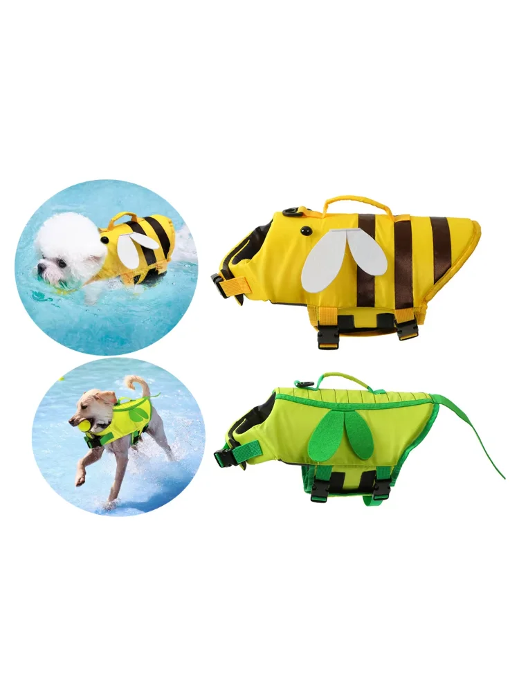 Dog Life Jacket for Swimming Boating Pet Safety Floatation Vest Life Preserver with Rescue Handle For Cats Small Medium Dogs