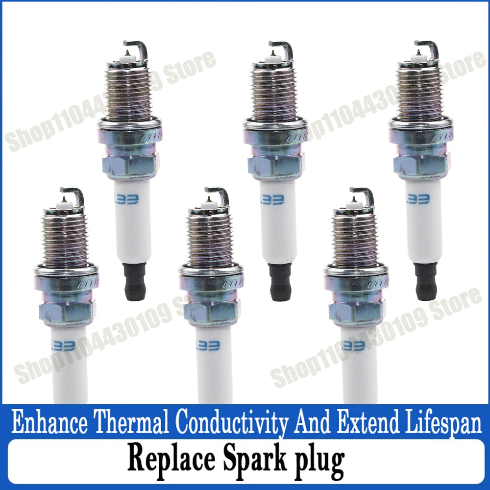 

1/4/6Pcs Spark Plug 5757 06E905611 101905611A For Audi A6 C6 4F2 4F5 2.4 2.8 A8 D3 2007-2010 A4 B8 A5 Q5 Iraurita PFR6X11