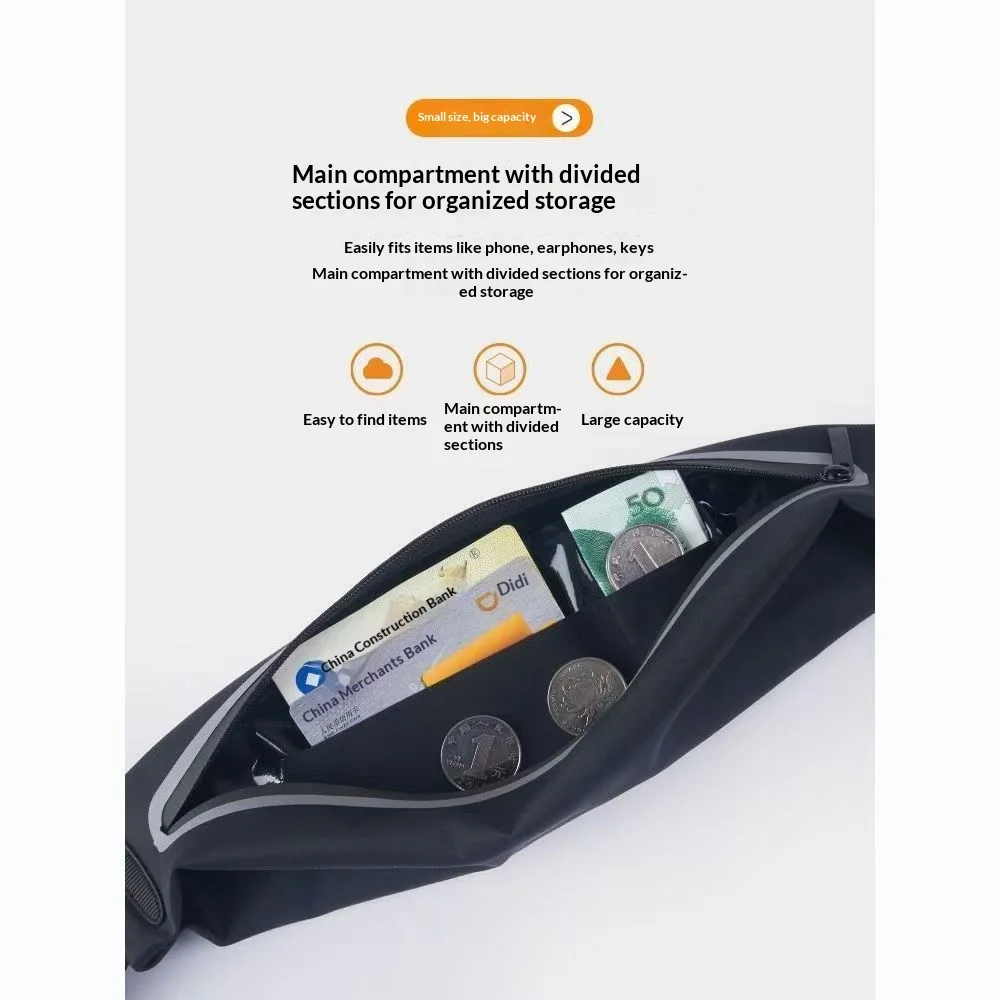 Slim Adjustable Sweat Resistant Running Waist Belt Fanny Pack, Lightweight Workout Exercise Phone Holder Pocket for Men Women
