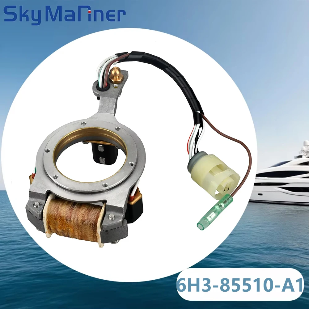 

Stator Assy 6H3-85510-A1 6H3-85510-A0-00 For Yamaha Pursun Outboard Motor 60HP E60MLHY 6H3-85510 boat generator parts