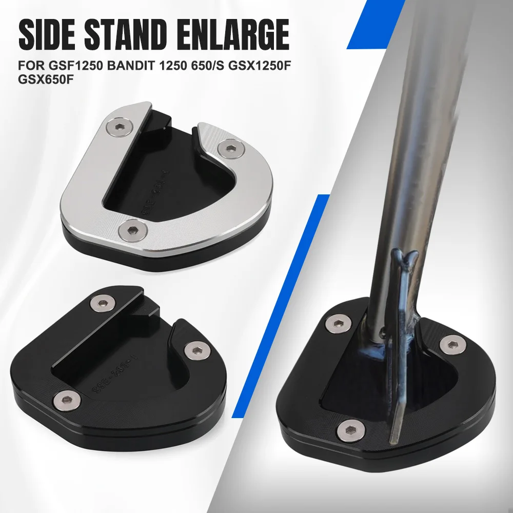

Motorcycle CNC Kickstand Extension Foot Side Stand Pad Support Plate For Suzuki GSF1250 Bandit 1250 650/S GSX1250F GSX650F