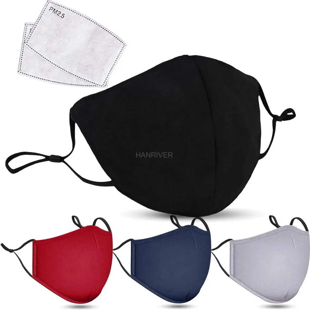 Cotton Face Mask PM2.5 Activated Carbon Mask Washable And Reusable Lot Activated Carbon Filter Mask Protective Mask