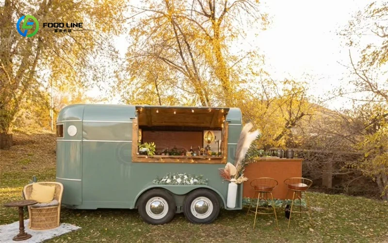 Mobile Coffee Pizza Horse Trailer Ice Cream Truck Small Food Truck Mobile Bar with Full Kitchen Licensed Trailer