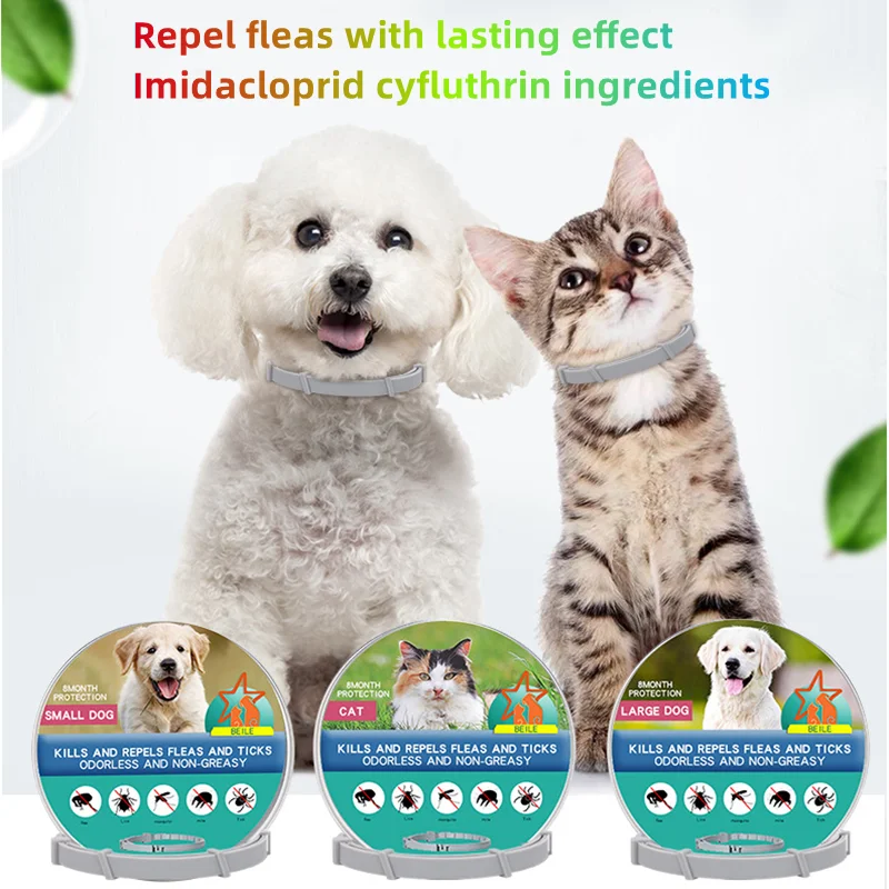 Extendable Pet Flea Collar Antiparasitic Necklace Personalized Anti Flea and Tick Big Dog Puppy Cat Anti-Flea Collar Ticks Dogs