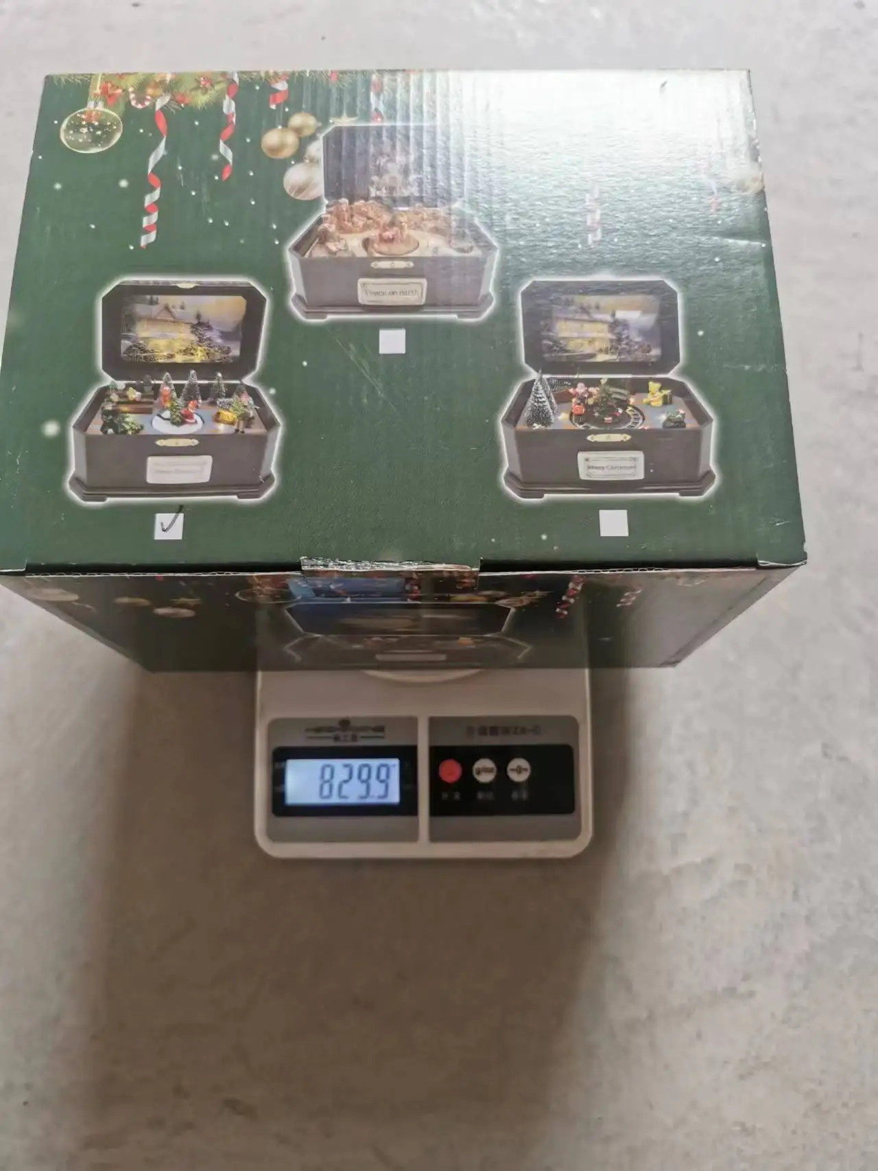 Christmas Ornament with USB Powered Rotating Music Box and Luminous Lights for Festive Decoration and Holiday Ambiance