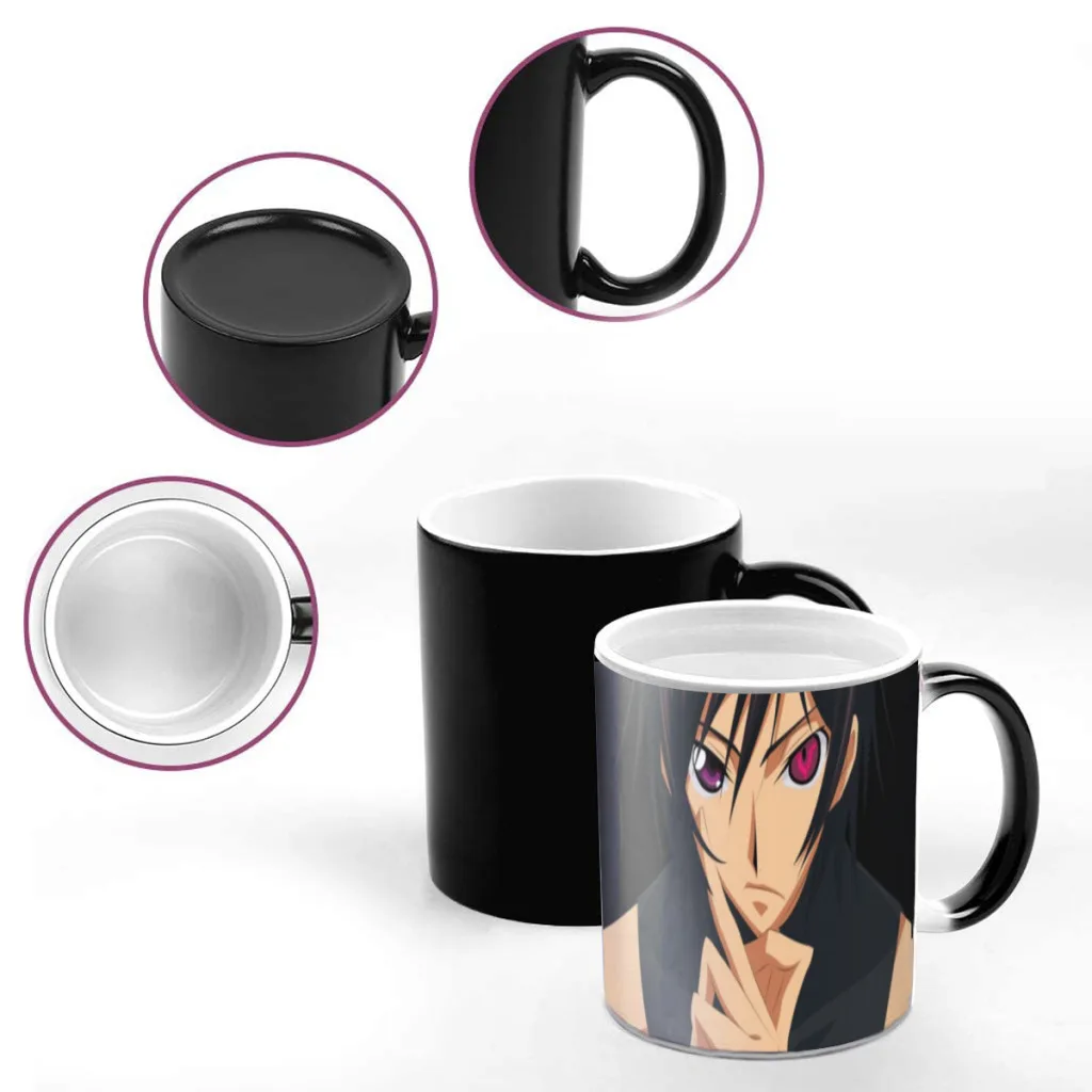 Anime Code Geass Lelouch Color Changing Mug Coffee Cup Magic Ceramic Cups Tea Milk Cups Drinkware Gift