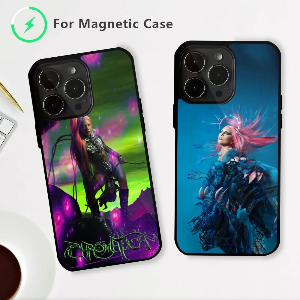 Singer Lady Gaga Top Gun Maverick Phone Case For iPhone 15 14 13 12 Mini Pro Max Plus Magnetic Attraction Shell