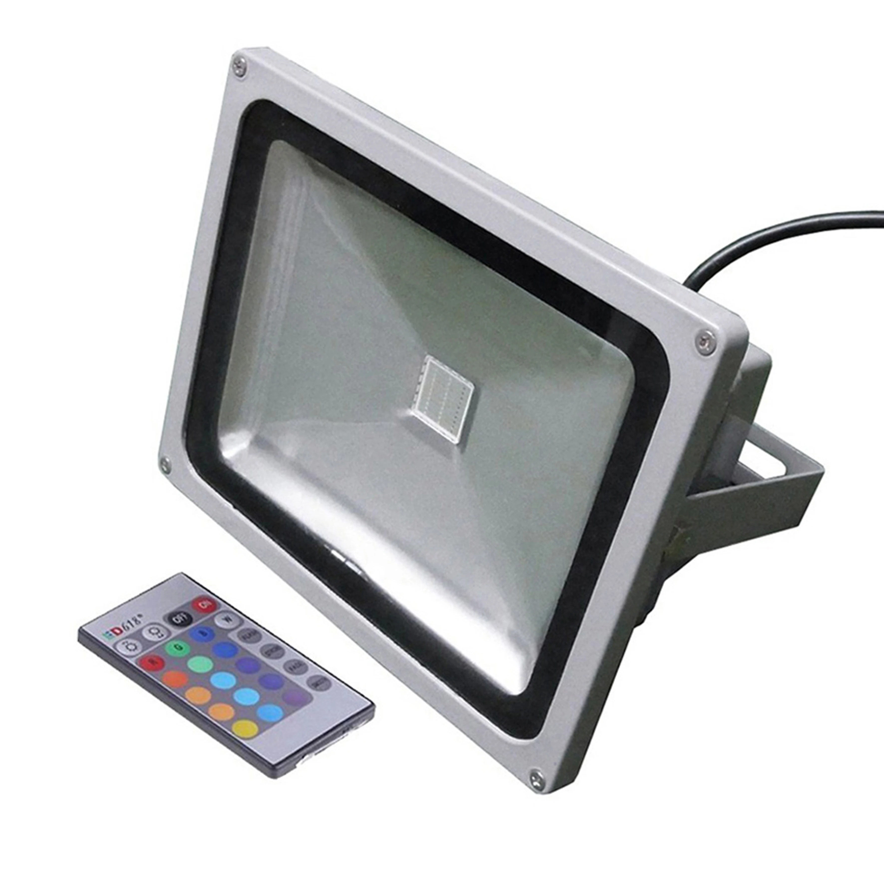 20W รีโมท LED Floodlight RGB น้ําท่วมไฟเปลี่ยนสีเปลี่ยนหลอดไฟสปอตไลท์รับประกัน 3 ปี CE RoHS