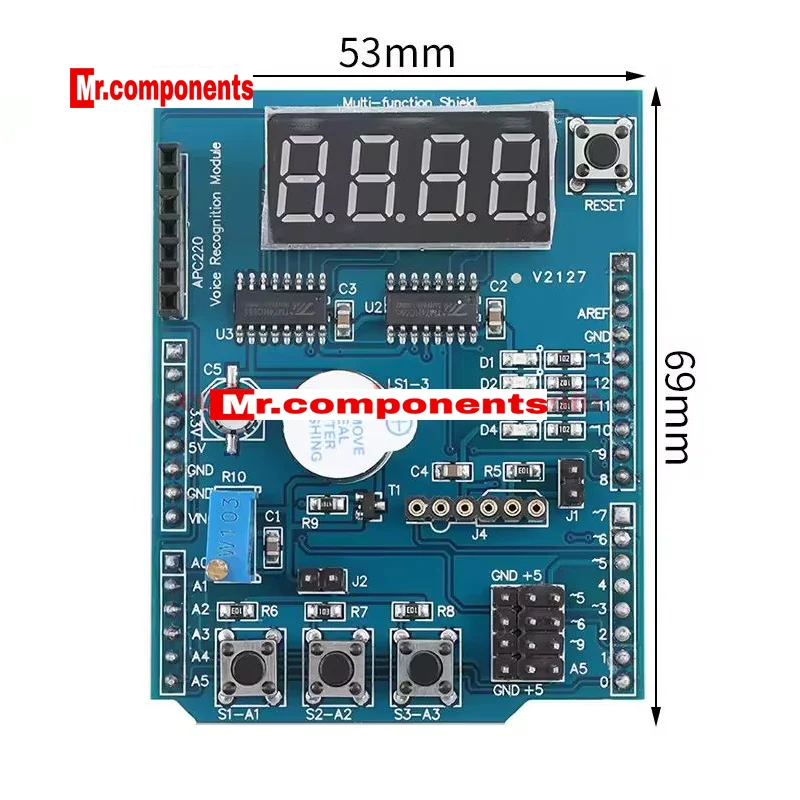 1Pc-2Pcs Multifunctional Expansion Board Kit Based Learning R3 Mega 2560 Mega2560 Multi-functional Shield Module for Arduino