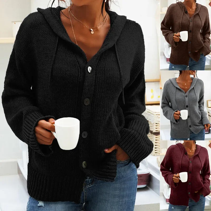 Cardigan Vintage à Capuche pour Femme, Pull à Manches sulf, avec lèvent, Style Indie Folk Japonais, Décontracté, pour Automne et Hiver, 2023