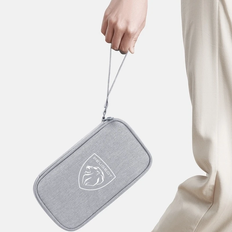 Waterproof Car key car driver's license USB Earphone Storage bag For Peugeot 107 408 4008 308 3008 5008 508 2008 208 301 407 400