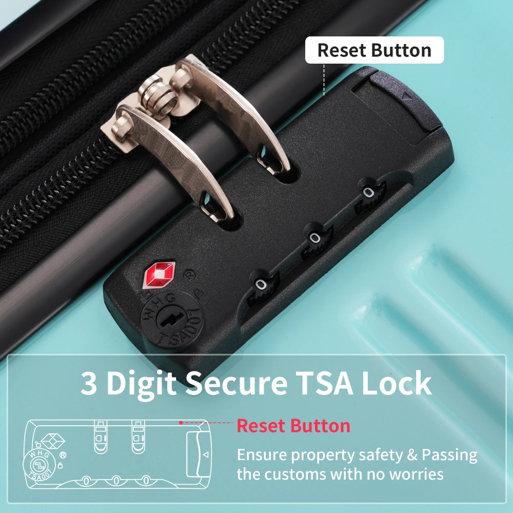 Hardshell Luggage Sets 3 Piece Gradient Color Expandable Suitcase with Spinner Wheels and TSA Lock Lightweight 20" 24" 28"