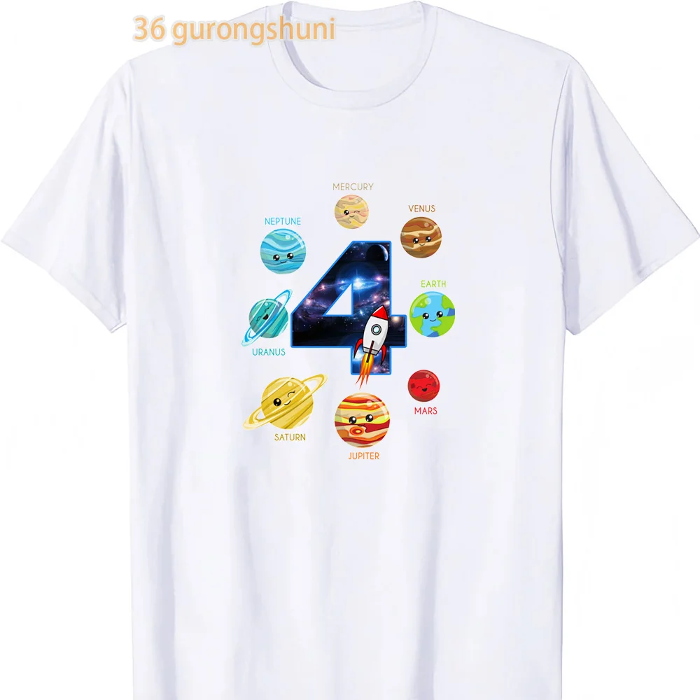 t Shirt For Girls Tshirt Solar System 8 Planets t-shirts Boys Artemis 2 Shirts Kids Clothes 100% Cotton Baby summer Short Sleeve