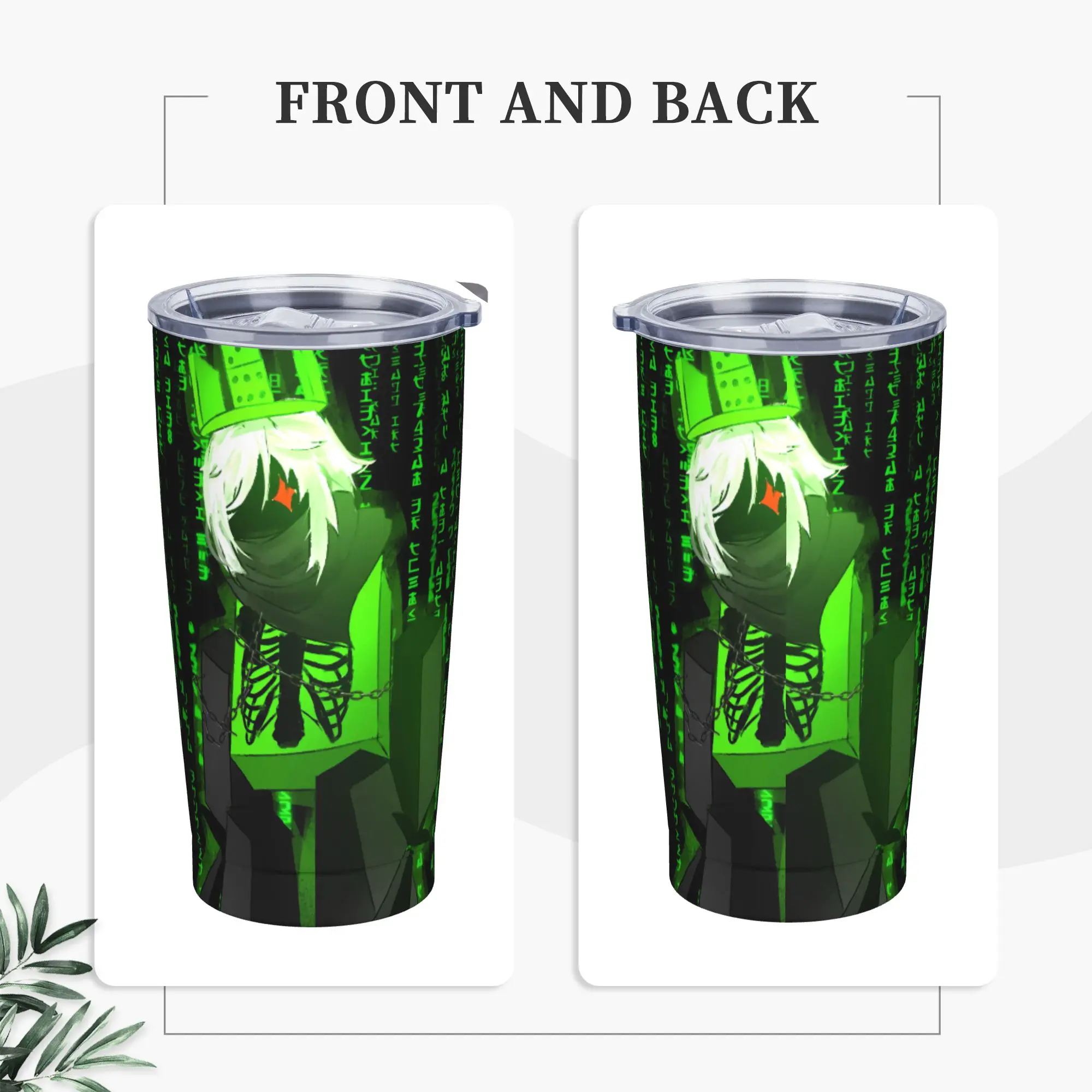 

Forsaken 1x1x1x1 Stainless Steel Tumbler Travelist Coffee Mug With Straws and Lid Large Car Mugs Cold Drink Water Bottle