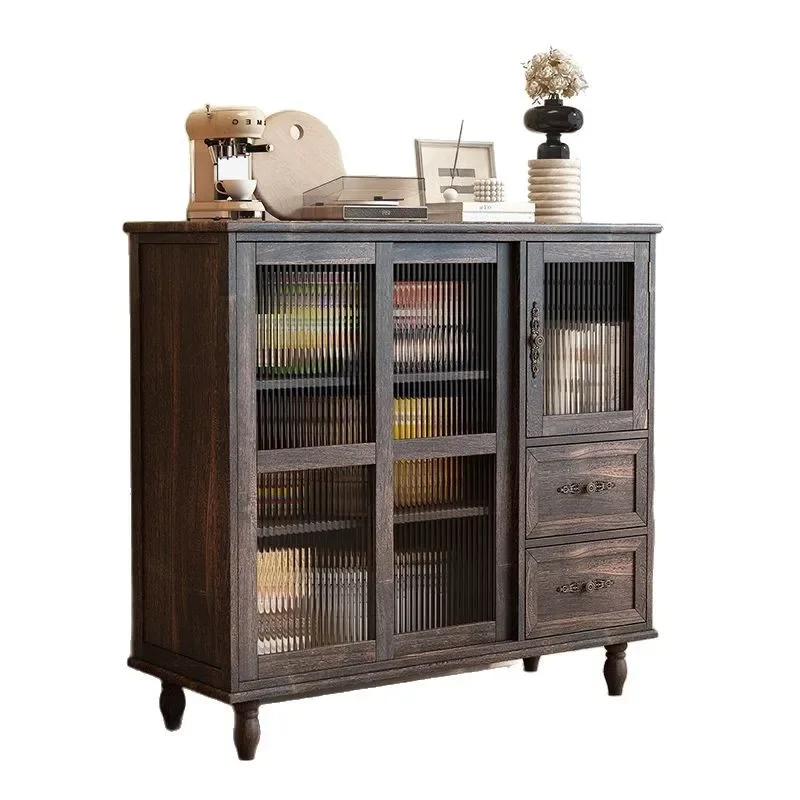 Simple storage cabinet European living room sofa side cabinet