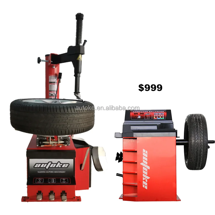 Factory-Priced Tire Changer Combo Car Tyre Changer Machine and Wheel Balancer Equipment 220v Power Supply