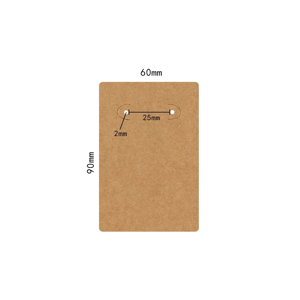 50 Pcs 6X9cm New Pattern Rectangle Earrings Jewelry Display Kraft Paper Card With Or Without Bags Wholesale Packaging Supplier