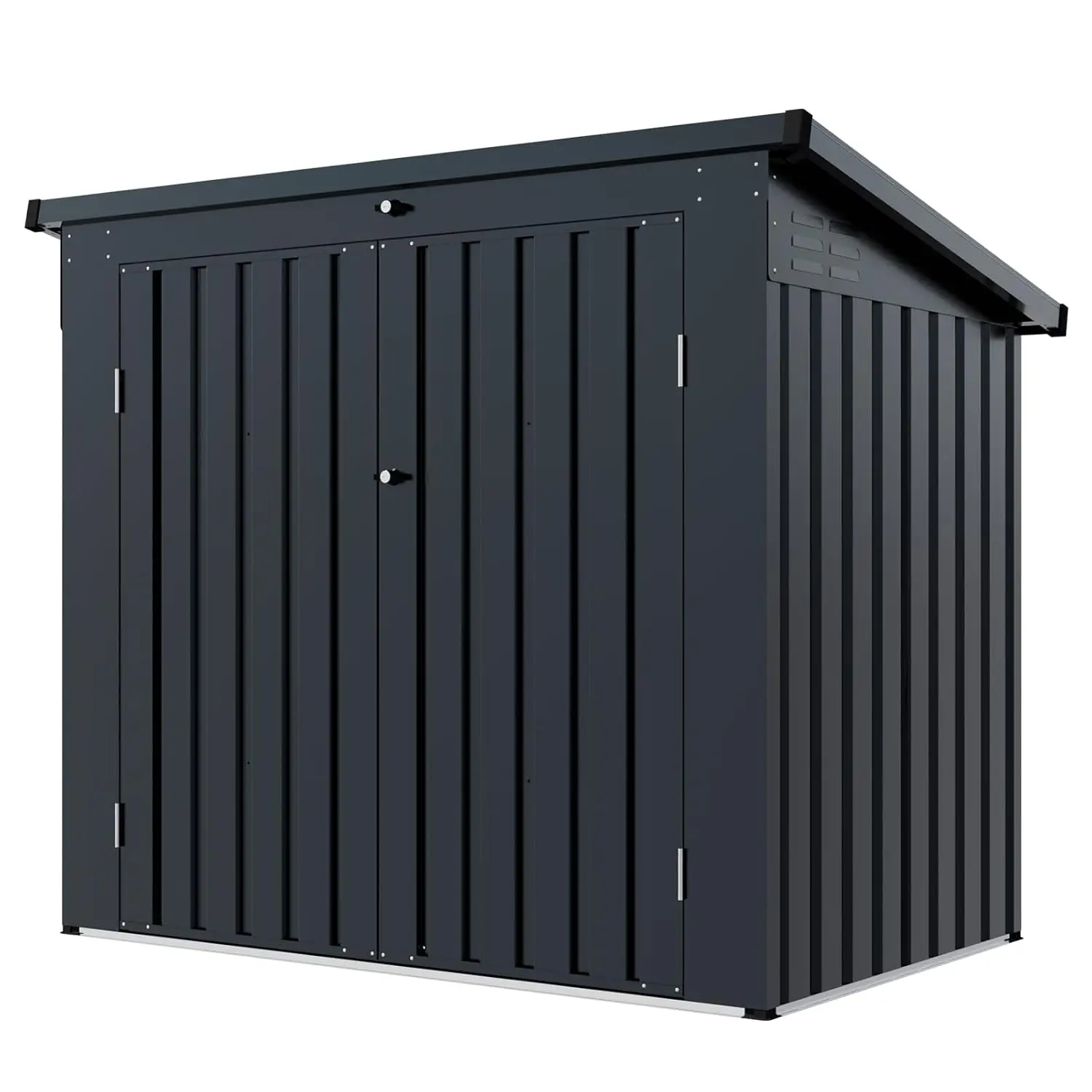 Metal Outdoor Garbage Bin Shed for 2 Trash Cans, Stainless Galvanized Steel Garden Yard Storage, Customized