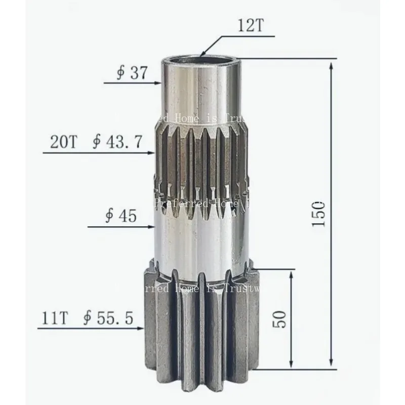 Suitable for 15 17 20 Center Teeth Rotating Vertical Shaft Rotor Micro Digging Small Digging Accessories