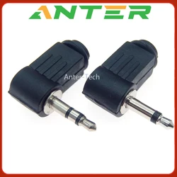 4pcs 3.5mm 2pole 3pole Audio Mono Stereo Male Jack Plug Right Angle Plugs for Phone Headset