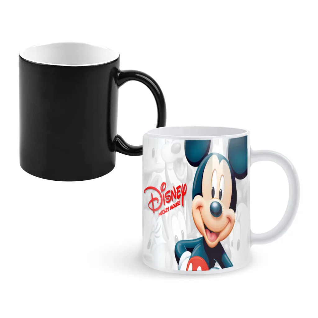 

Mickey Mouse Ceramics Coffee Mugs Thermal Color-changing Gifts Drinkware 11OZ Ceramic Cartoon Children Cute Cartoon