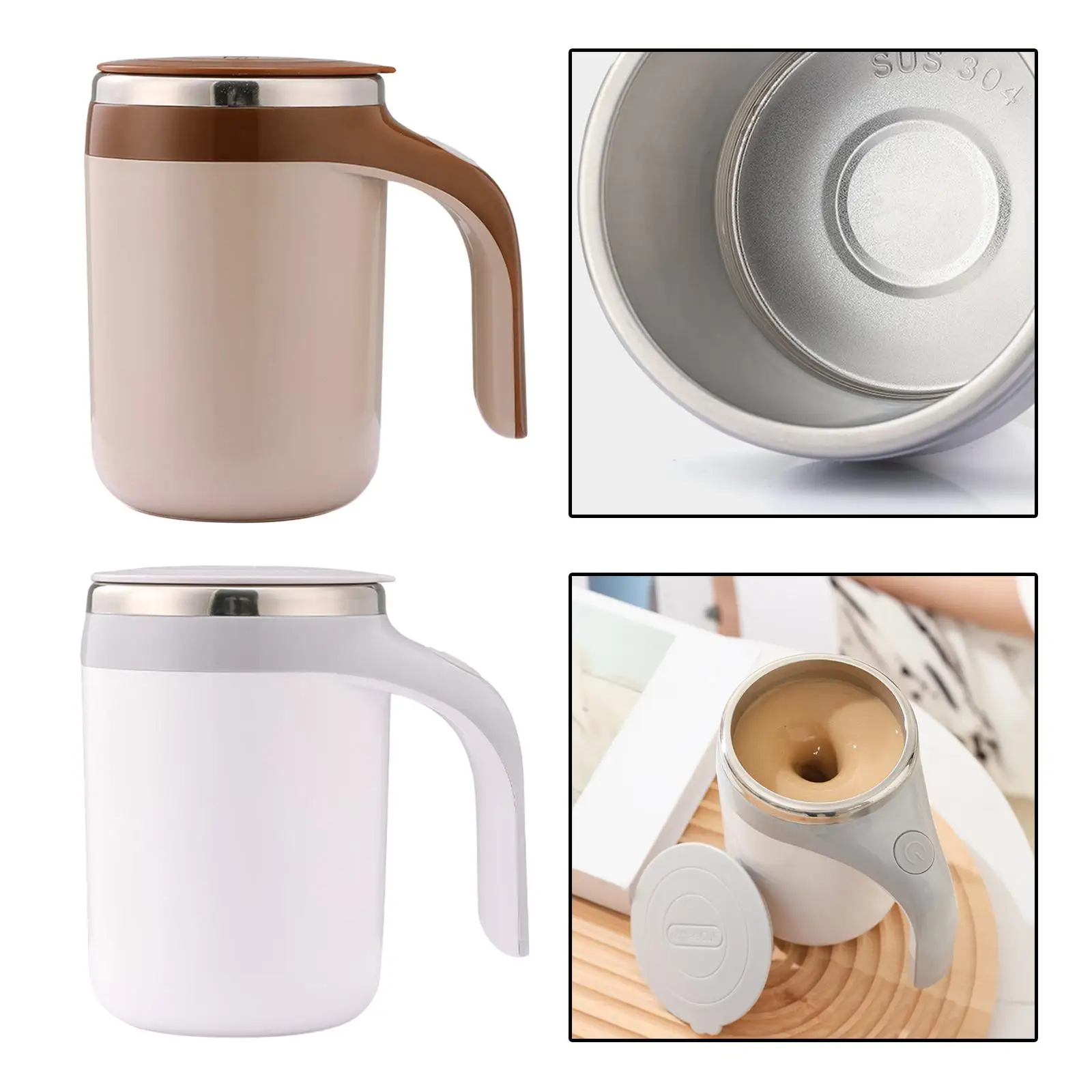 Automatisch mischende Kaffeetasse, magnetische Tasse, Rührbecher für Reisen