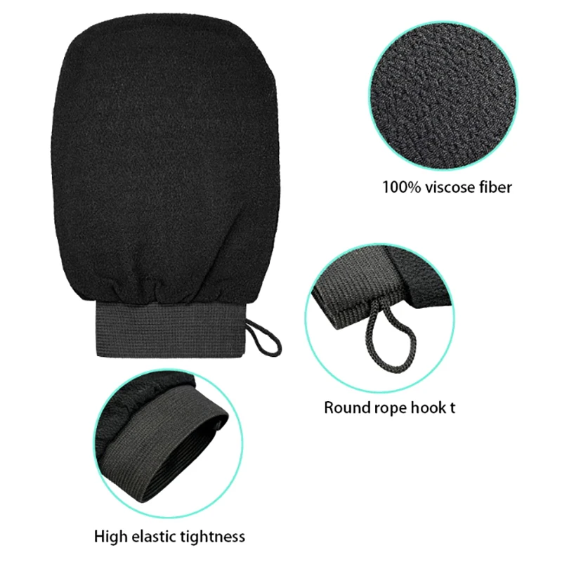 Gants de gIslande exextensibles pour le dos, fréquence de gIslande de la peau, gants de massage du visage, multi-documents durables, serviettes de nettoyage en profondeur du corps pour la douche